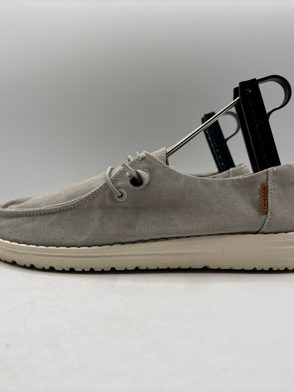 Hey Dude Wendy Chambray Light Grey Women’s Size 7 Slip On Comfort Casual Shoes